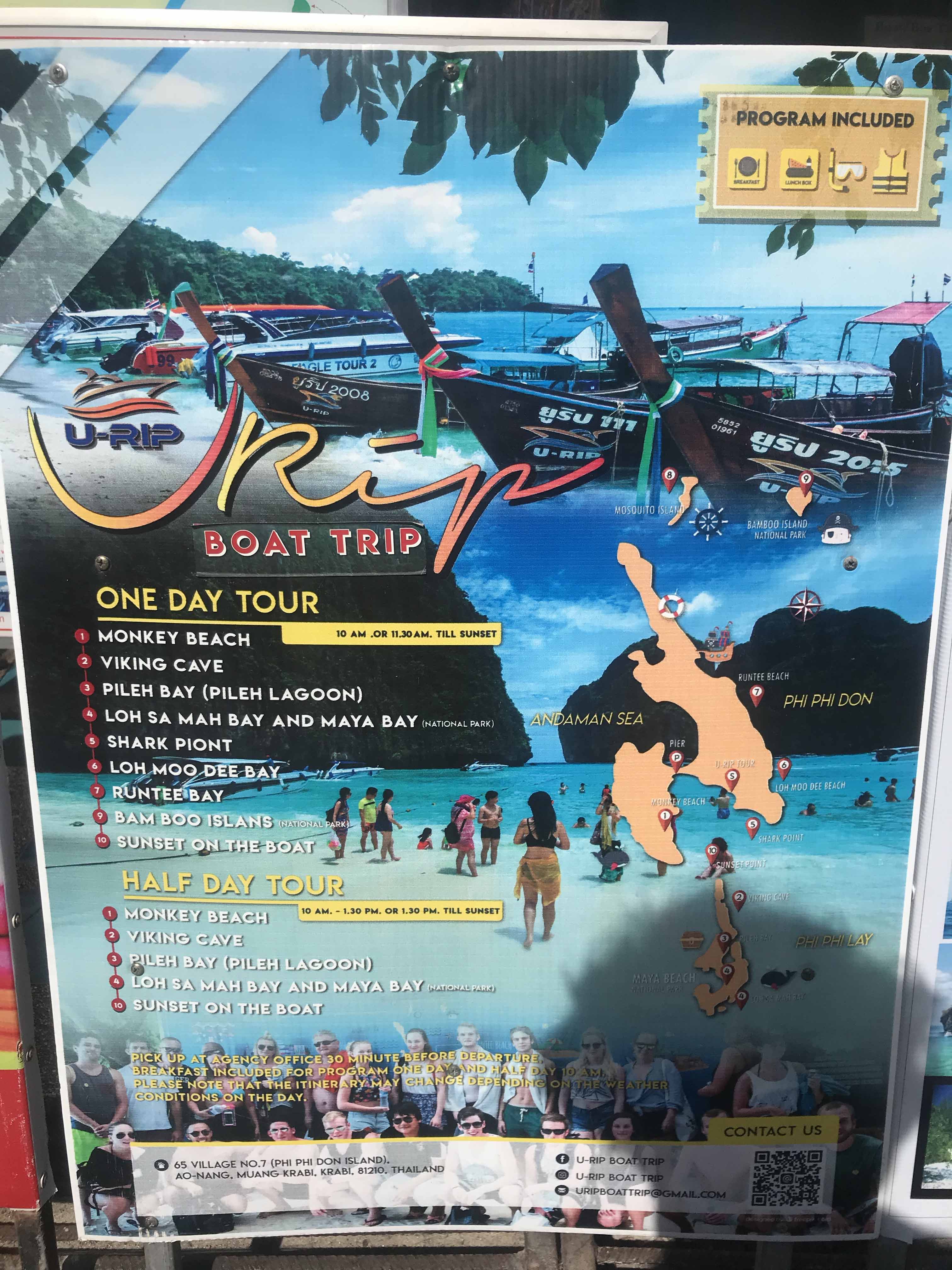 ピピ島のダイビングやオプショナルツアーは現地予約が格安でおすすめ！アイランドホッピング１